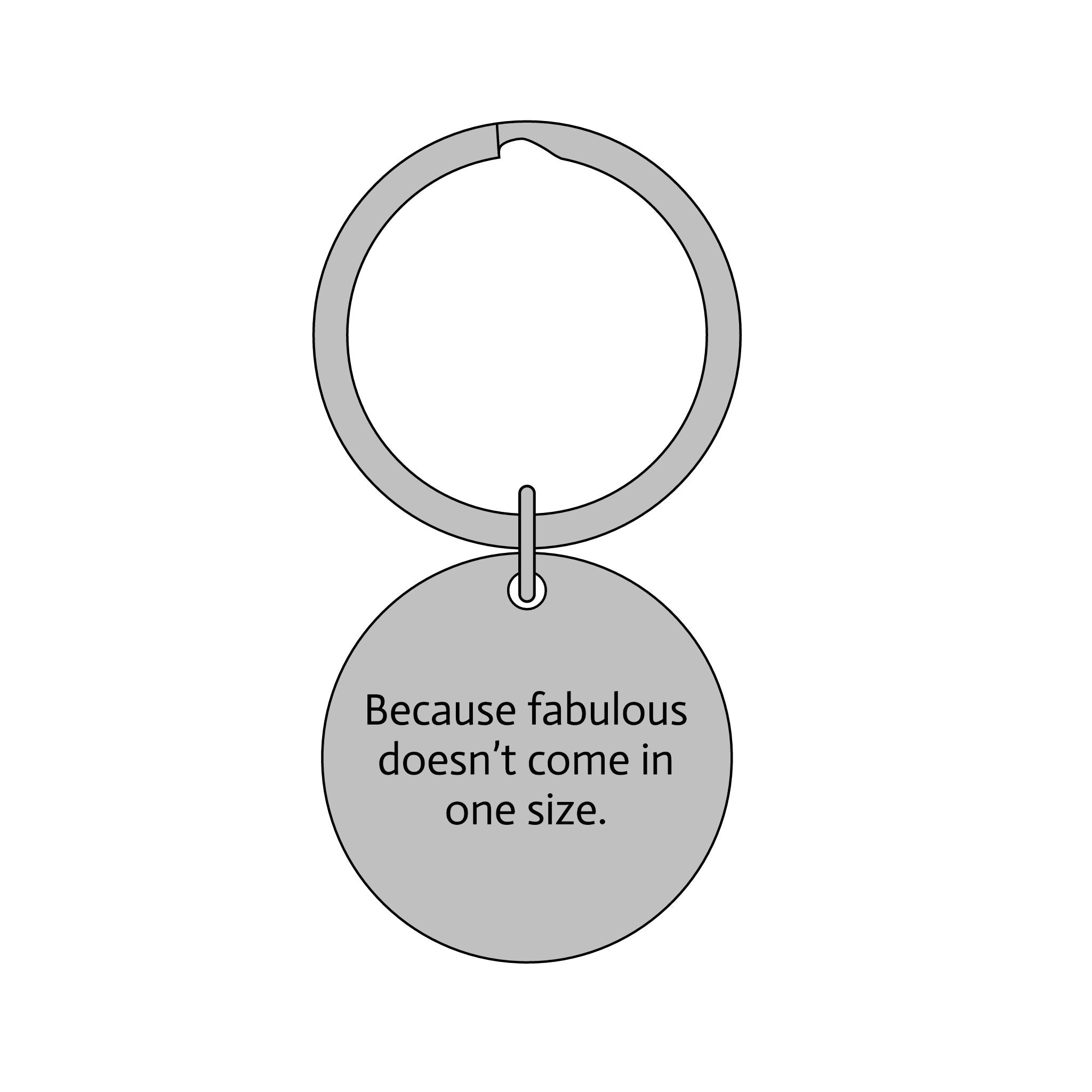 Pink Pony Chub Stainless Steel Keychain