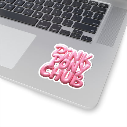 Cute Pink Pony Chub Kiss-Cut Stickers  for Laptops, Water Bottles, Journals, Gifts and Decor