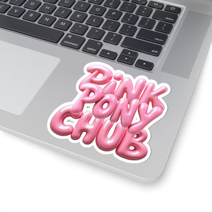 Cute Pink Pony Chub Kiss-Cut Stickers  for Laptops, Water Bottles, Journals, Gifts and Decor
